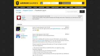 
                            1. Facebook Log-in - Armor Games Community