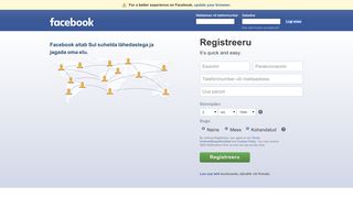
                            1. Facebook – logi sisse või registreeru
