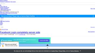 
                            2. Facebook Login completely server side - Stack Overflow