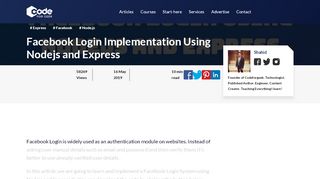 
                            7. Facebook Login Implementation Using Nodejs and Express ...