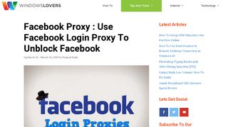 
                            8. Facebook Login Proxy To Unblock Facebook - …
