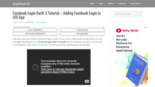 
                            2. Facebook Login Swift 3 Tutorial – Adding Facebook Login to ...