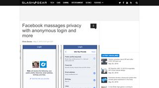 
                            5. Facebook massages privacy with anonymous login and more - SlashGear