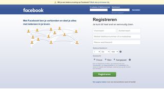 
                            4. Facebook - Meld je aan of registreer je
