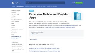 
                            5. Facebook Mobile and Desktop Apps | Facebook Help Center ...