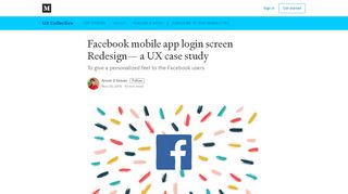 
                            7. Facebook mobile app login screen Redesign— a UX case study