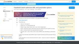 
                            9. Facebook oauth authorize URL and parameter …
