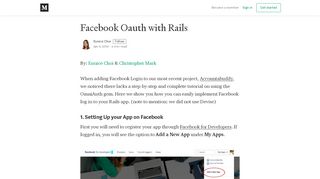 
                            7. Facebook Oauth with Rails - Eunice Choi - Medium