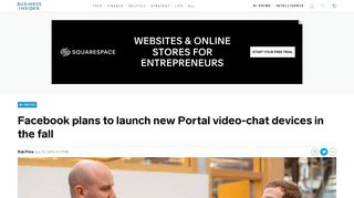 
                            2. Facebook plans to launch new Portal video-chat ... - Business Insider