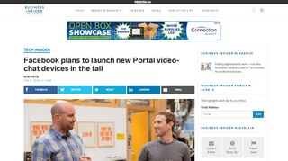 
                            4. Facebook plans to launch new Portal video-chat devices in the fall ...