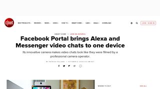 
                            3. Facebook Portal brings Alexa and Messenger video chats to ...