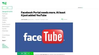 
                            5. Facebook Portal needs more. At least it just added YouTube ...