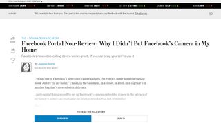 
                            9. Facebook Portal Non-Review: Why I Didn't Put Facebook's Camera ...