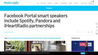 
                            3. Facebook Portal smart speakers include Spotify, Pandora and ...