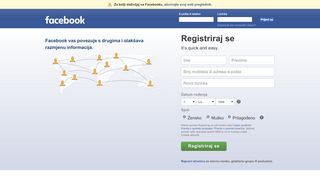 
                            7. Facebook – prijava ili registracija