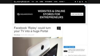 
                            6. Facebook 'Ripley' could turn your TV into a huge Portal - SlashGear