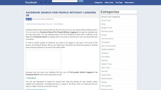 
                            8. FACEBOOK SEARCH FOR PEOPLE WITHOUT LOGGING IN