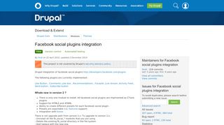 
                            5. Facebook social plugins integration | Drupal.org