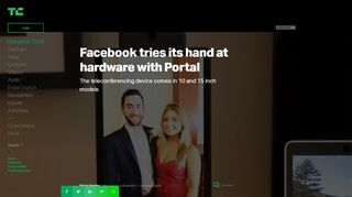 
                            4. Facebook tries its hand at hardware with Portal | TechCrunch