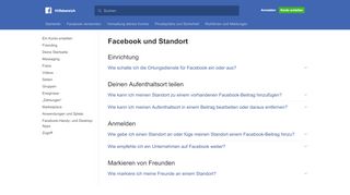 
                            3. Facebook und Standort | Facebook-Hilfebereich | Facebook