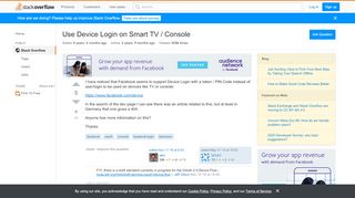
                            6. facebook - Use Device Login on Smart TV / Console - Stack ...