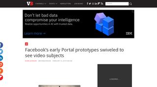 
                            4. Facebook's early Portal prototypes swiveled to see video subjects ...