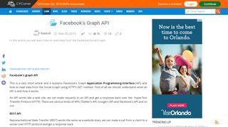 
                            8. Facebook's Graph API - c-sharpcorner.com