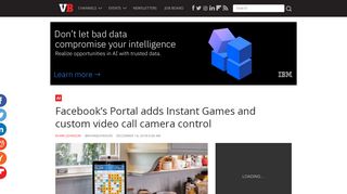 
                            9. Facebook's Portal adds Instant Games and custom video call camera ...