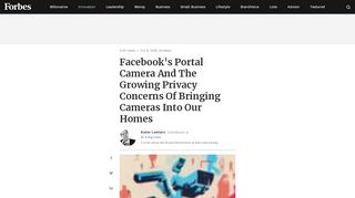 
                            9. Facebook's Portal Camera And The Growing Privacy Concerns Of ...