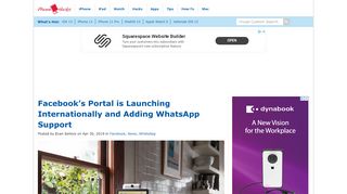 
                            8. Facebook's Portal is Launching Internationally and Adding WhatsApp ...