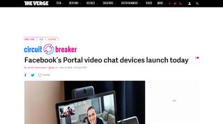 
                            10. Facebook's Portal video chat devices launch today - The Verge