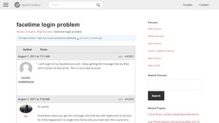 
                            4. facetime login problem | AppleToolBox