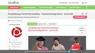 
                            9. Fachinformatiker/in - Systemintegration Ausbildung …