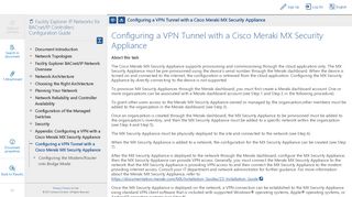 
                            9. Facility Explorer - Configuring a VPN Tunnel with a Cisco Meraki MX ...