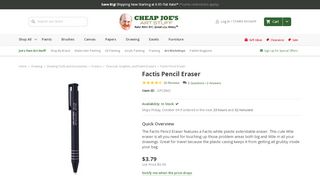 
                            2. Factis Pencil Eraser - Cheap Joe's Art Stuff