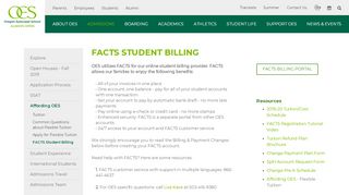 
                            4. FACTS Student Billing - OES - Oregon Episcopal School