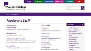 
                            4. Faculty and Staff • News • Purchase College