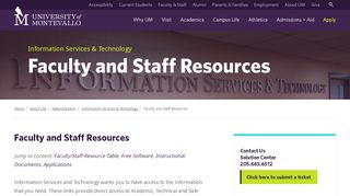 
                            5. Faculty and Staff Resources - The University of Montevallo
