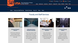 
                            9. Faculty and Staff Services - UTSA
