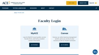 
                            10. Faculty Login - American College of Education