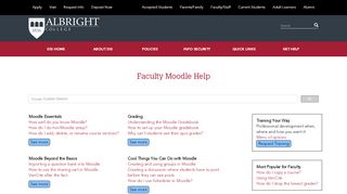 
                            9. Faculty Moodle Help | Albright College