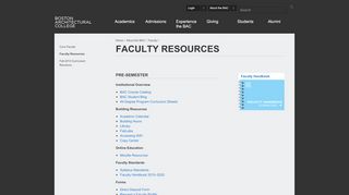 
                            4. Faculty Resources - Boston Architectural College