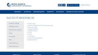 
                            9. Faculty Resources - Holmdel Township School District