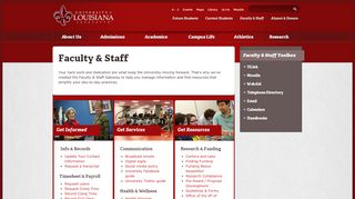 
                            7. Faculty & Staff | University of Louisiana at Lafayette