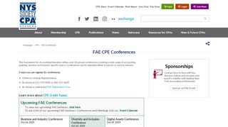 
                            8. FAE CPE Conferences | The New York State Society of CPAs ...