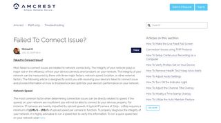 
                            1. Failed To Connect Issue? – Amcrest