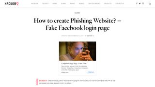 
                            5. Fake Facebook login page - How to create Phishing Website?