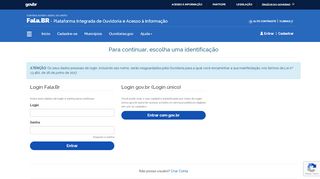 
                            5. Fala.BR - Plataforma Integrada de Ouvidoria e Acesso à ...