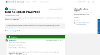 
                            11. Falha no login do PowerPoint - Microsoft Community