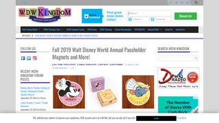 
                            6. Fall 2019 Walt Disney World Annual Passholder Magnets and ...